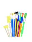 Paint Brush & Sponge Tip Brush Set - 15 Piece Set