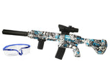 Rechargeable Electric Gel Ball Blaster- M416. Protective Eyewear & 8000 Gel Balls