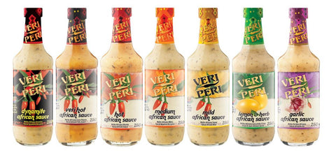 Veri Peri - African Sauce Set Of 7 Bottles 250ml - Assorted Flavours